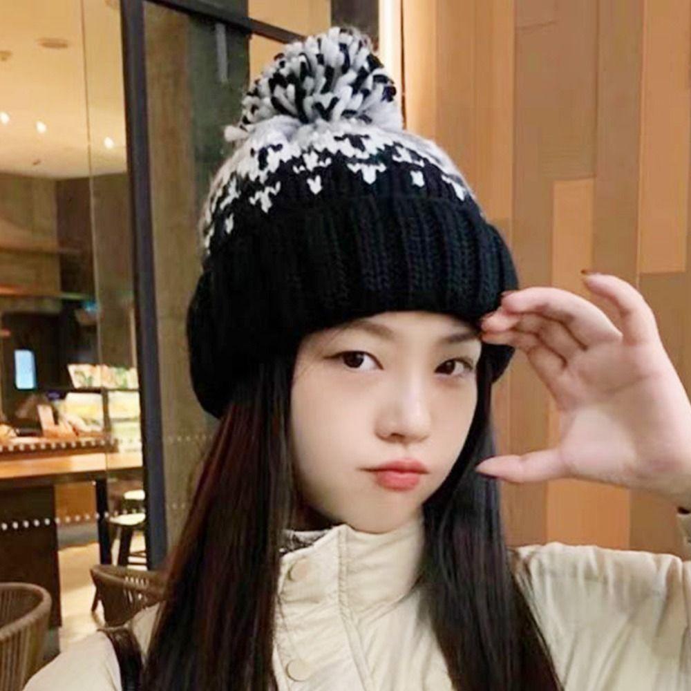Ear Protection Knitted Cap Warm Beanie Hats Fashion Winter Hat Women