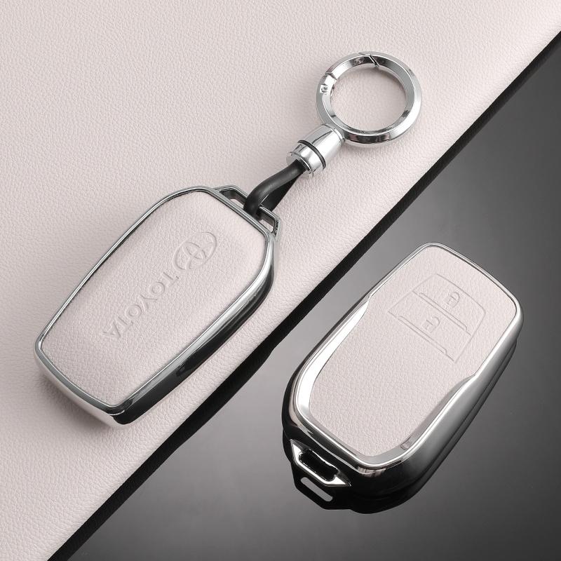 Кожаный чехол-брелок для автомобильного ключа для Toyota RAV4 Crown Hilux Fortuner Yaris Prius Corolla Camry Land Cruiser Avensis Verso Prado C