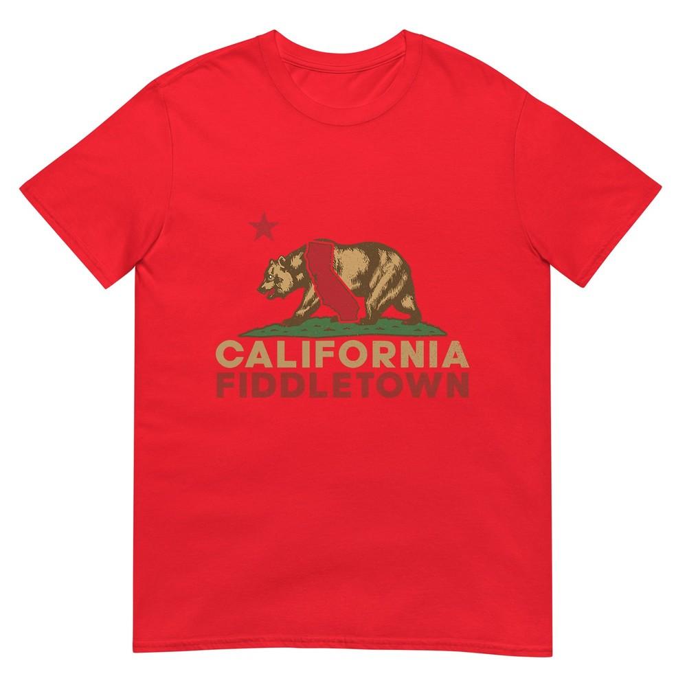 Fiddletown California Vintage Bear Retro State Pride Tshirt