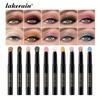 12 Colors Eyeshadow Pencil Stick Shimmer and Matte Waterproof Metallic Glitter Eye Shadow Highlighter Pencil Eyeshadow Cosmetics