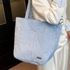 2025 новая женская сумка-тоут большой вместимости для отдыха, корейская студенческая сумка, модная холщовая сумка через плечо для шопинга, тренд