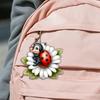 Acrylic Ladybug Pendant Cute Mirror Charm for Keys Car Ornament Living Room Cabinet Home Decoration Gifts for Nature Lovers