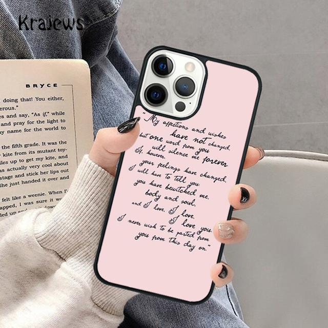 Pride And Prejudice Soft Phone Case For IPhone 18 17 Air 16 15 14 Max Plus 11 12 13 Pro Max Phone Cover coque Fundas