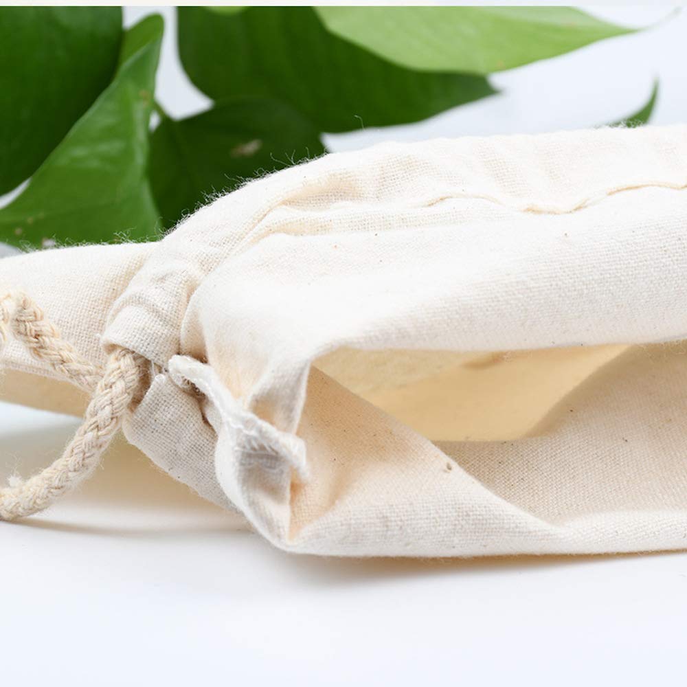 [MsO] Льняные мешки на шнурке в японском стиле, многоразовые эко-сумки, моющиеся сумки для хранения, портативные и для организации, набор из 2 штук, 50 см x 60 см