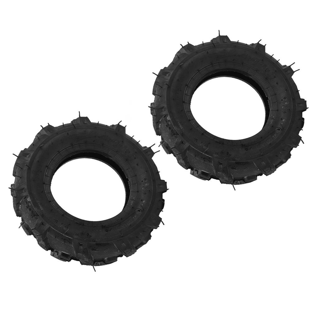 Комплект из 2 бескамерных шин 4.00 8, 4-слойные, грузоподъемность 672 фунта, резиновые шины для садового трактора для культиватора, траншеекопателя, снегоуборщика