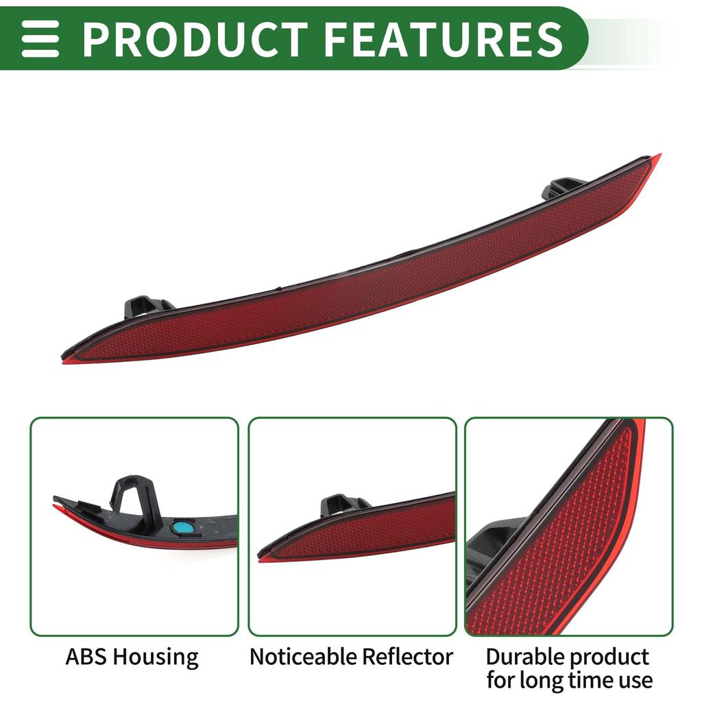 Motoforti Прочные красные пластиковые отражатели бампера Боковые габаритные огни для Volvo XC60 Номера 2018-2021 (Продукт 31656677/32293628)