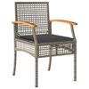 VidaXL Ensemble à Manger de Jardin avec Coussins 5 pcs, Table et Chaise de Terrasse, Meubles de Patio, Mobilier d'Extérieur, 3213618