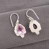 Морганит Драгоценный камень 925 Стерлинговое серебро Ювелирные изделия ручной работы Серьги-заявления 1,6" EE-163-5