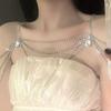 Water Drop Rhinestones Shoulder Chain Luxury Rhinestone Collarbone Chain  Wedding Accessories