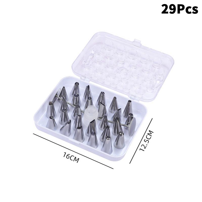 Набор насадок из нержавеющей стали для кондитерского мешка Кухонные инструменты для украшения тортов кремом Многоразовые насадки Кондитерский мешок Скребок для крема