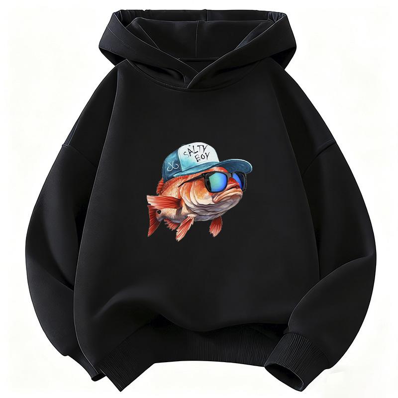 Cartoon Fish Hip Hop Hoodie Kids Children's Sweatshirt Cute Harajuku Hoody for Boys Girls Autumn Winter Casual Hoodies