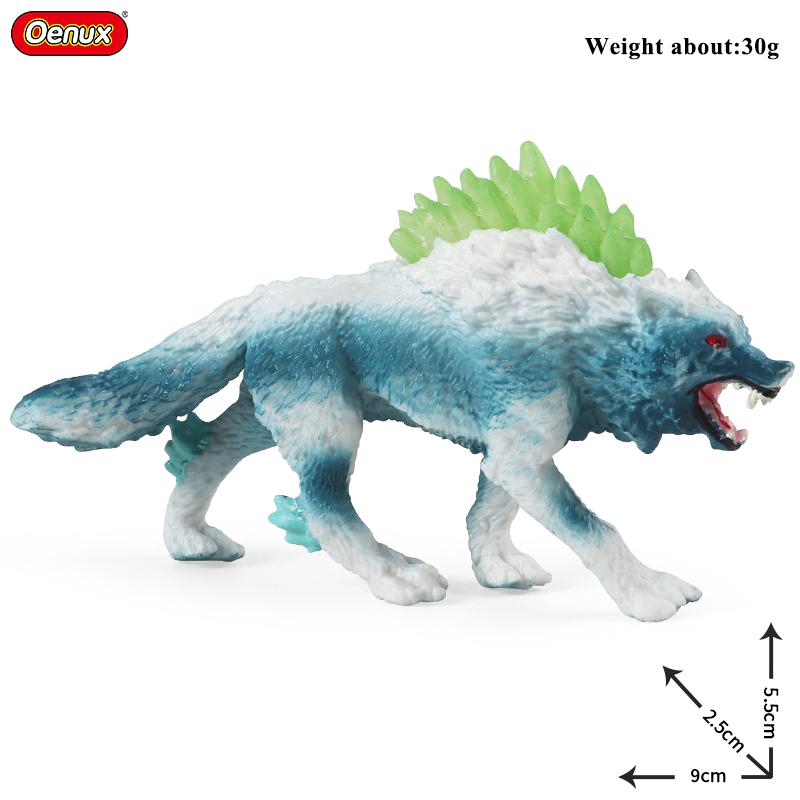 Oenux Original Savage Dinosaurs Myth Dragon Animals Model Fire Bull Octopus Monster Crab Action Figures Kids Collection Toy Gift