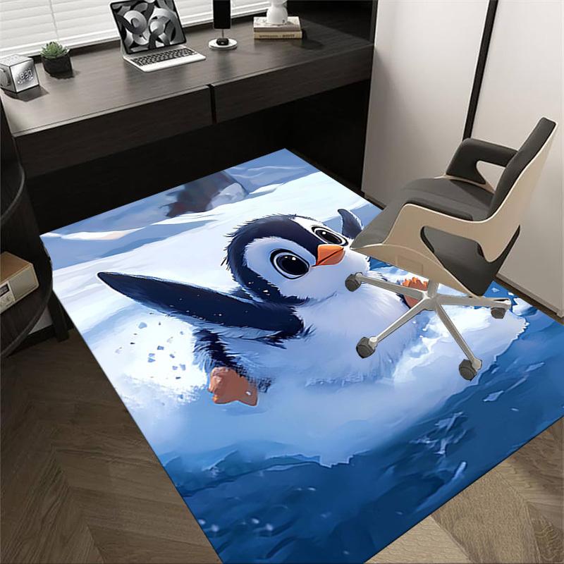 1PC Penguin Snow Non-Slip Floor carpet, suitable for Office, bedroomand playrooms. It can also be used as a sofa footrest cover-T60