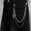 Панк Хэллоуин Гот Диабло Цепочка на талию Модная Металлическая Руль Череп Шип Многослойная Брюки
