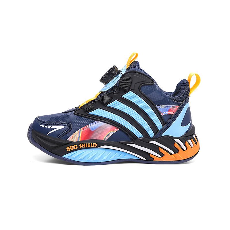 Новый дизайн Кроссовки для детей с кнопкой Легкие баскетбольные кроссовки Детские Осенние Водонепроницаемые Детские Спортивные Кроссовки Мальчик zapatos respetuosos niño