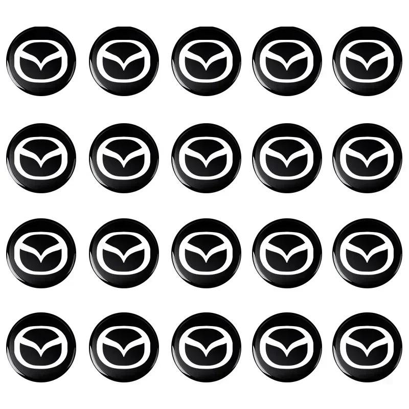 Auto Accessories Car Key Stickers Emblem Car Goods 14MM Remote For Mazda 2 3 4 5 6 7 8 CX5 2 CX3 CX9 MX5 RX8 Axela Demio MS GJI