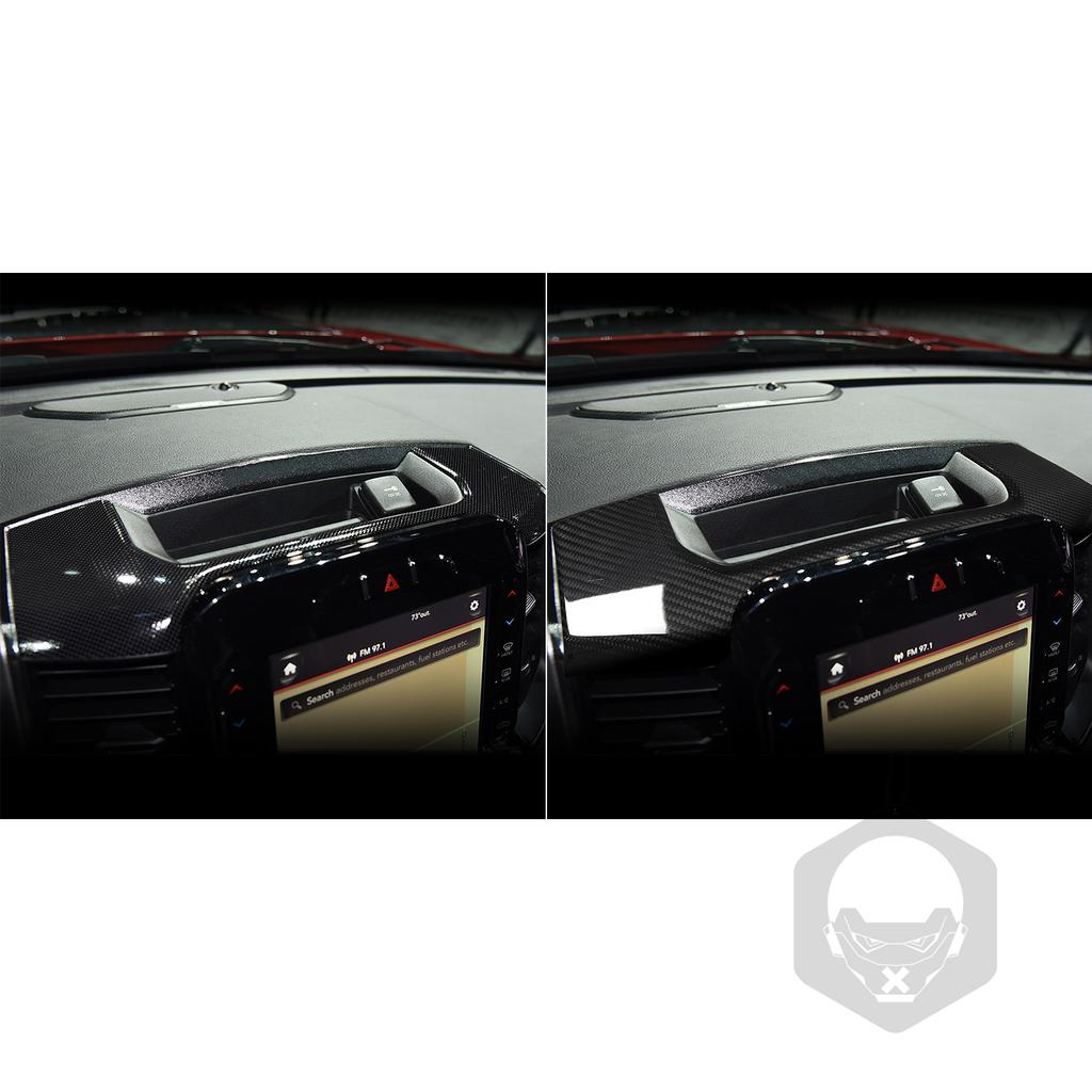 For Dodge Ram 1500 TRX 2019-2024 Real Dry Carbon Fiber Center Console Storage Box Panel Cover Trim Car Modification Accessories