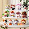 Mini Cartoon Cute Cat Dog Animals Models DIY Building Blocks Toys Micro Blocks Kit Christmas New Year Gifts Lucky Decor