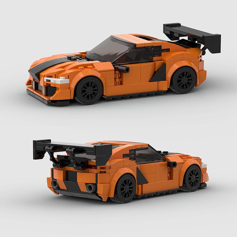 MOC F1 City Speed Sports Champion Racing Car Building Blocks Brick R34 RX-7 Vehicle Supercar Fast & Furious MK4 Supra Kids Toys