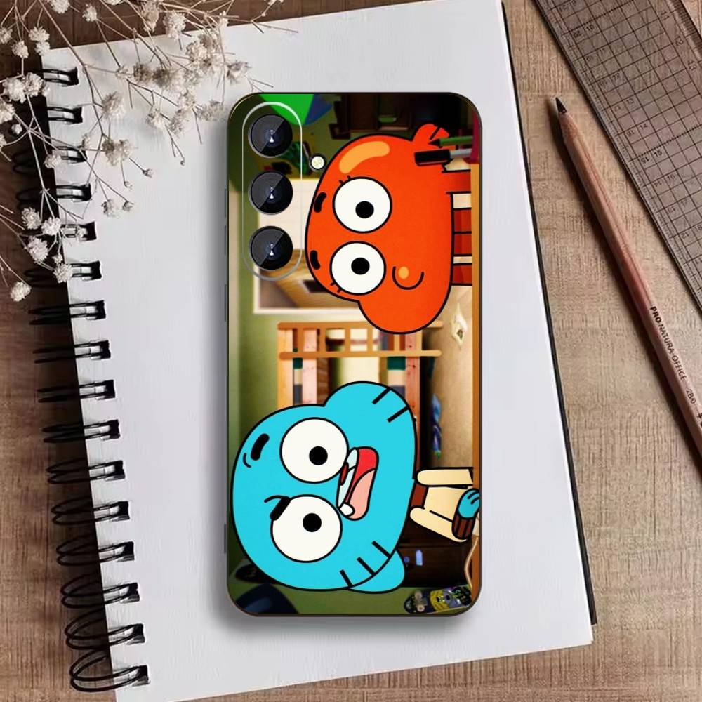 D-Gumball and Darwin Phone Case For Samsung Galaxy A73,21,22,32,71,53,52,51,80,5G Soft Black Cover