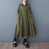 Long Sleeve Oversized Cotton Vintage New In Dresses for Women Casual Loose Spring Autumn Shirt Dress Elegant Clothing