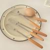 Useful Mini Egg Whisk Wooden Handle Manual Egg Beater Stainless Steel Egg Beater  Cooking