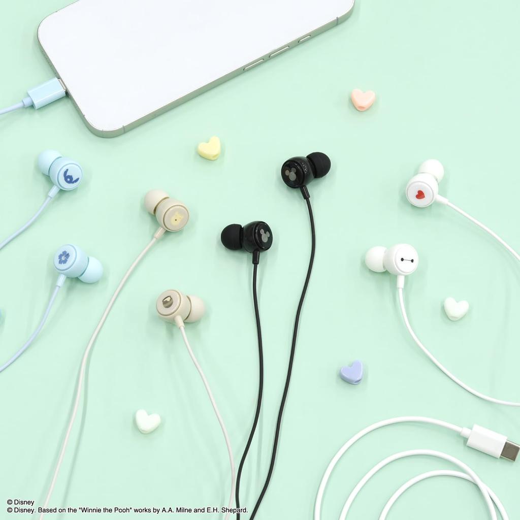 Gourmandise Mickey Mouse Disney Character USB-C Stereo Earphones Remote Control Microphone DNG-280MK