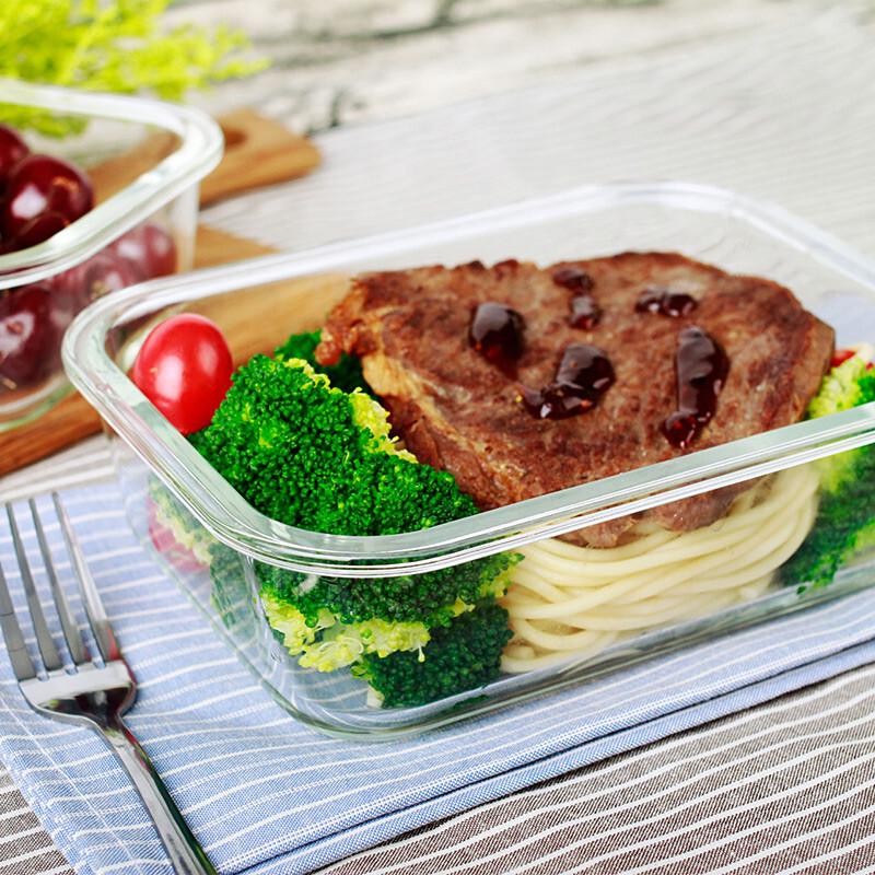 Dermas Heat-Resistant Glass Lunch Box Set