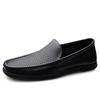 Кожаные лоферы-пенни с перфорацией, мужские мокасины 2025, роскошная мужская повседневная обувь, дышащие слипоны на плоской подошве, мужская обувь для вождения