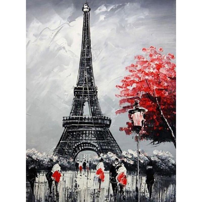 DIY Tower 5D Diamond Painting Full Round Drill Scenic Diamond Вышивка Наборы для вышивки крестом Смола Домашний декор Настенное искусство Подарок