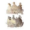 Adjustable Infant Birthday Crown Headpiece Comfortable Cloth Headwear for Special Occasion 100 Days Photography Props