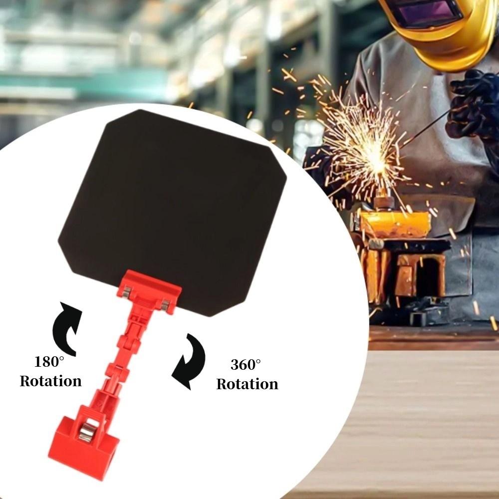 Сварочная маска-щиток с защитой от бликов, портативная, поворотная, светозащитная пластина, регулируемый зажим, сварочная защитная крышка