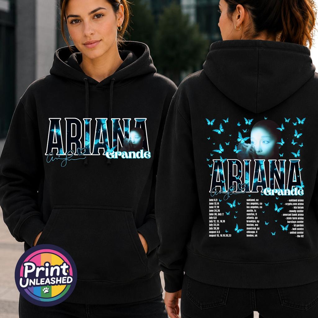 Ariana Grande Hoodie Eternal Sunshine Tour Jumper Butterflies Graphic Top Gift