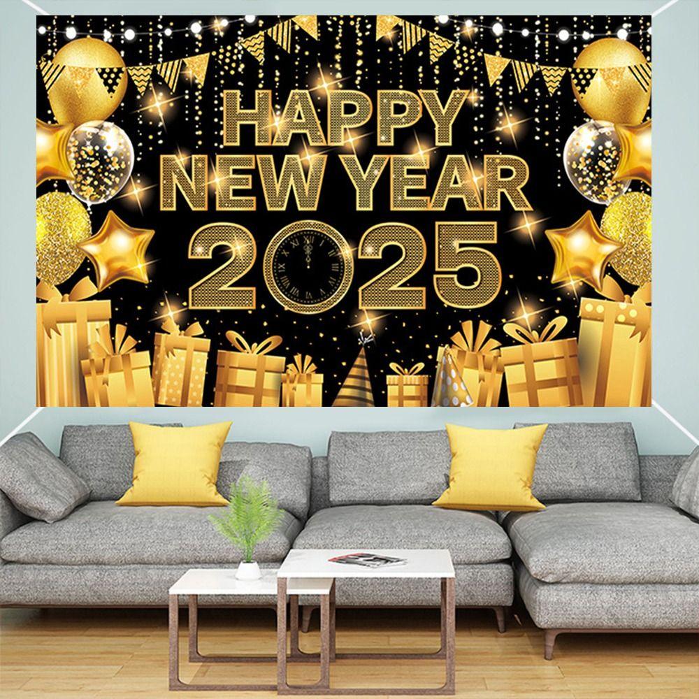 New Year Theme Happy New Year Photography Backdrop Background Banner Home Party Decor