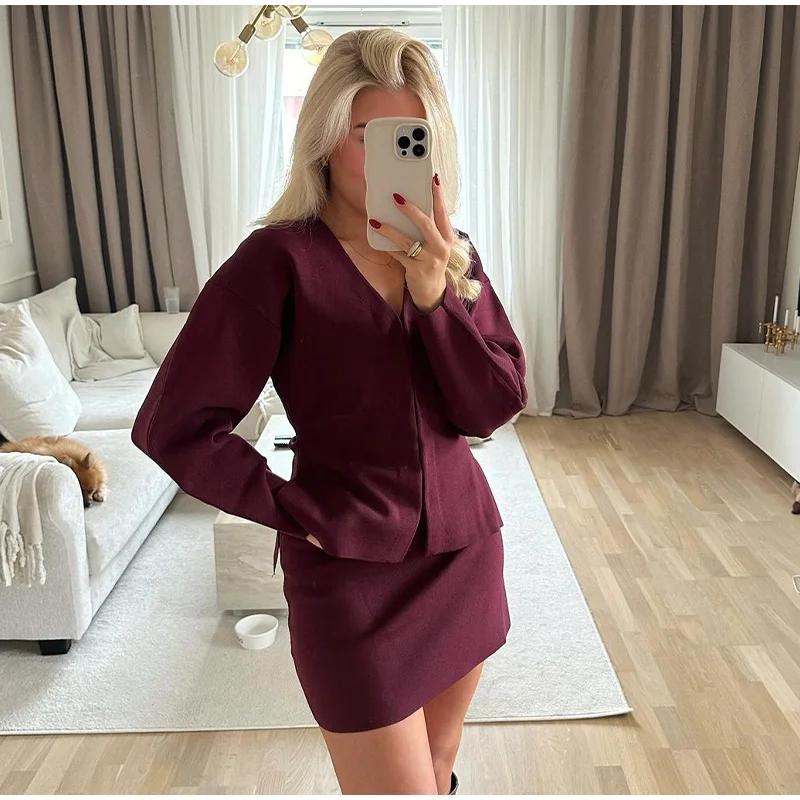 Повседневный кардиган с V-образным вырезом, короткий однотонный обтягивающий свитер для женщин, осеннее офисное женское элегантное пальто с длинным рукавом и крючком спереди