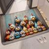 Милый ковер с семьей цыплят, мультяшный коврик для пола, придверный коврик, ковер для спальни, гостиной, ковер для приветствия, уличный ковер, для дома