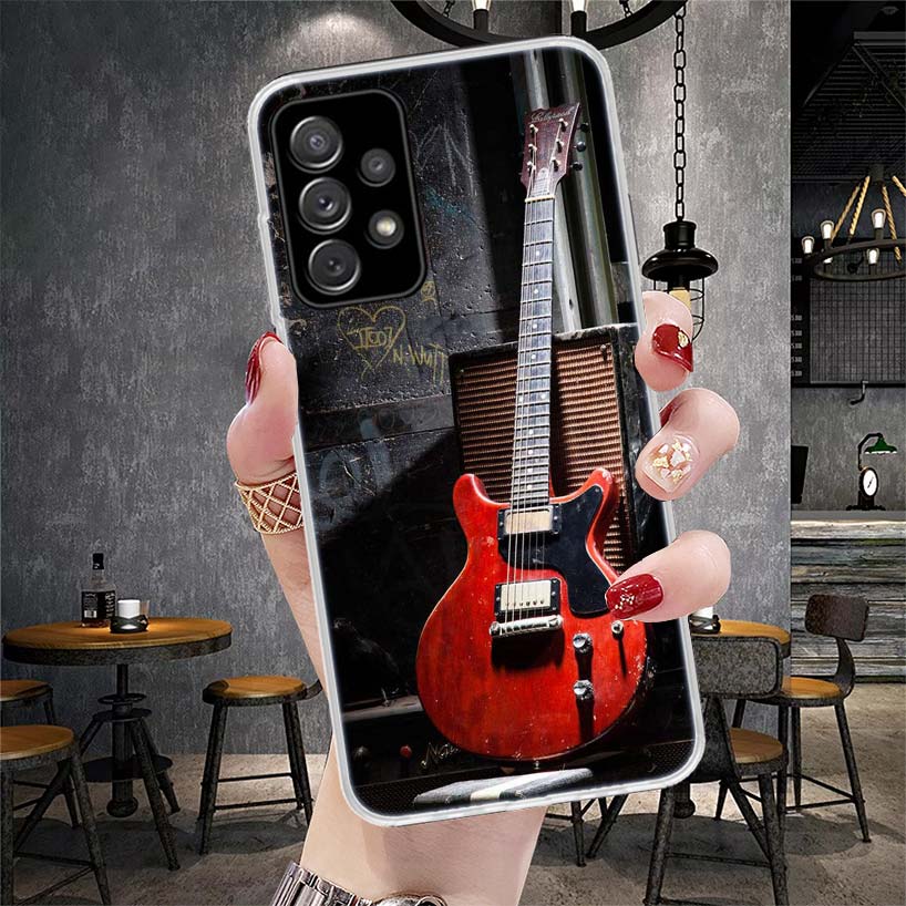 YA763-Нотный лист Музыкальный Скрипка Гитара Чехол для телефона Для Samsung Galaxy A13 A14 A15 A16 A17 A53 A54 A55 A56 A57 A33 A34 A35 A36 A3
