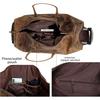 Weekender Leather Duffel Bag for Men Overnight Vintage Travel Duffle with Shoulder Strap Carry On Sports Gym 24 Inch