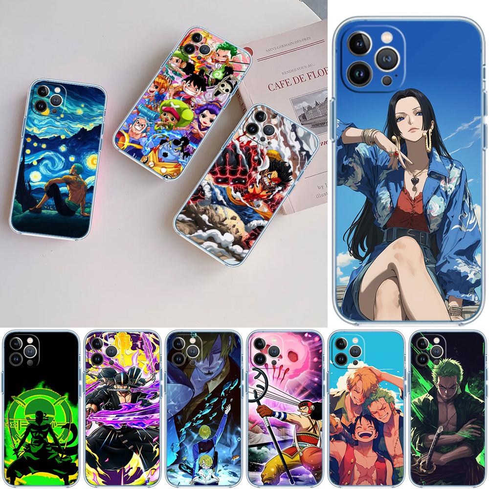 One Piece Art Soft Shell Transparent Phone Case for Motorola Moto G7 G8 G9 G84 G85 G73 G24 G15 Z2 Play Power Plus