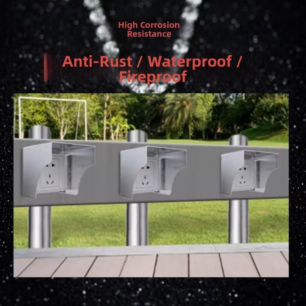 Stainless Steel Doorbell Rain Cover 12.5-50cm Length Outdoor Switch Protection Charging Station