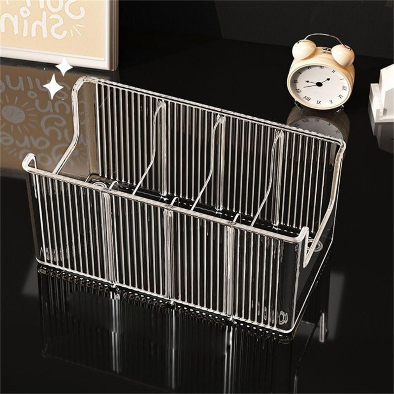 Clear Organiser Box For Neckties Belts Jewelry Multi Compartment PET Storage Case Home Organization Tool