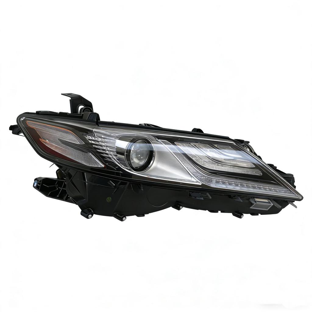 Светодиодная сборка фар для Toyota Camry 2018-2020 (Американская версия, Тройной проектор, Белый/Желтый)