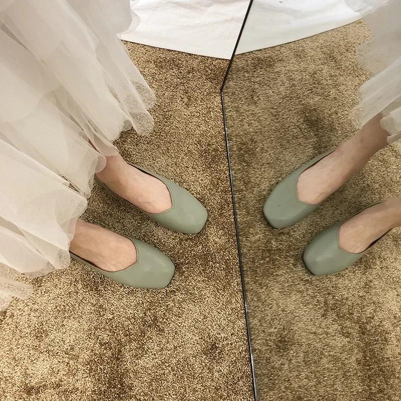 Туфли Doudou Single для женщин, летние, новые, стильные, повседневные, универсальные, на плоской подошве, с неглубоким носком, на одну ногу, нежные, повседневные, на плоской подошве