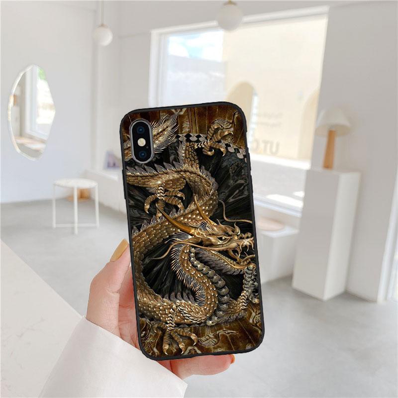 CJ28 Chinese Dragon Phone Case for Samsung Galaxy A11 A12 A13 A15 A52S A53 A55 A56 A70 A71 A72 A73 F06 F16 F56 S10 Plus S10e