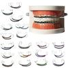 1Pair Fake Braces Colorful Brackets For Teeth Temporary Metal Wires Metal Bracket Orthodontic Ligature Ties Dental