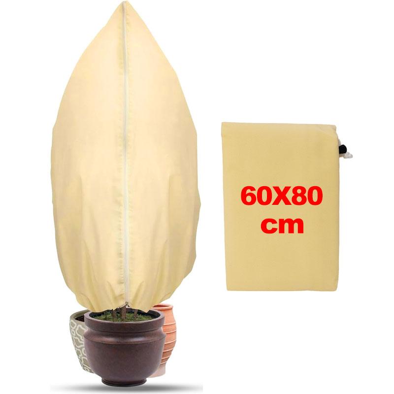 Non-woven Plant Warm Cover Bag Drawstring Zipper Winter Plant Protection Covers Fruit Tree Anti-Bird Cloth Large Frost Blanket