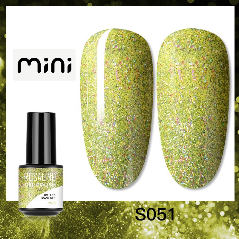ROSALIND 150 цветов мини-гель-лак для ногтей, замачиваемый УФ-гель для ногтей, долговечная основа, верхний гель-лак, температура, кошачий глаз, блестящий гель для ногтей, клей