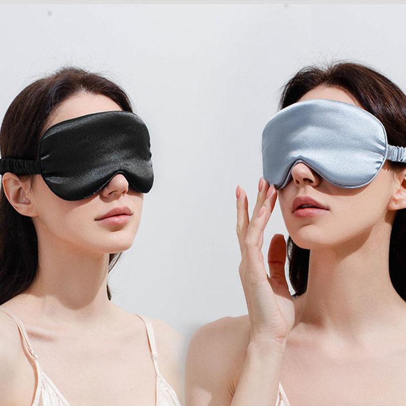 Прочная и безопасная 1 шт. Маска для глаз из имитации шелка Маска для сна Глаза Маска Удобная Мягкая Повязка на глаза Сон Ночная маска Защита для сна Инструменты для ухода Smyz006