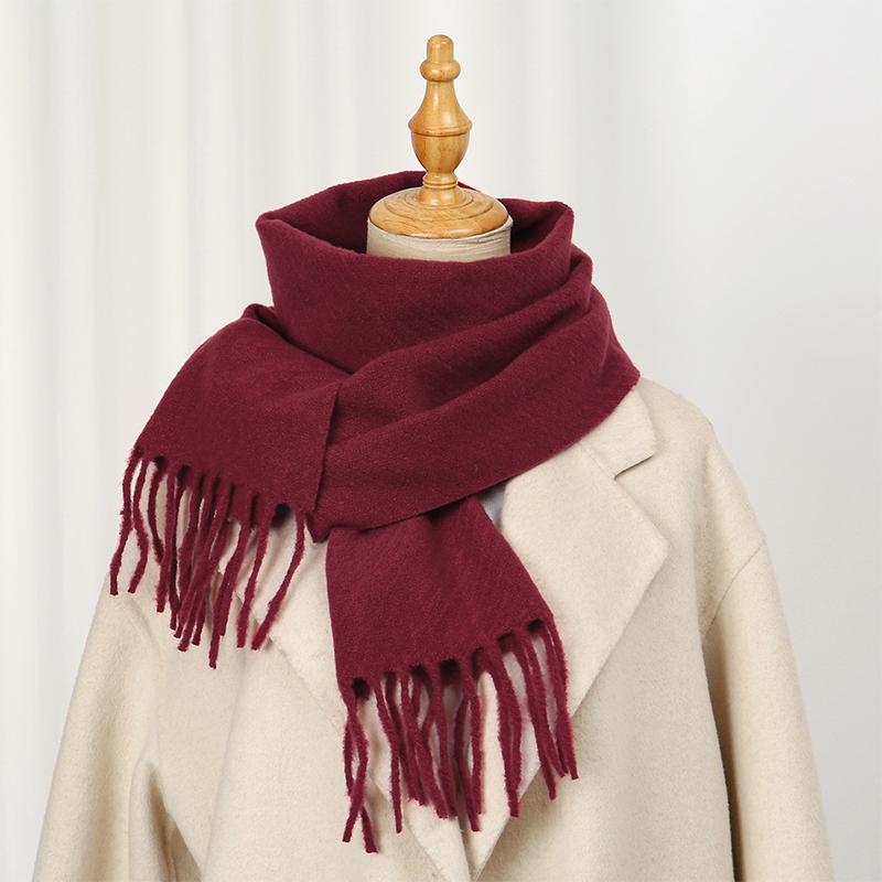 Solid Color Women Imitation Cashmere Winter Warm Scarf Shawls Thick Neckerchief Foulard Echarpe Wrap Designer Unisex Pashmina