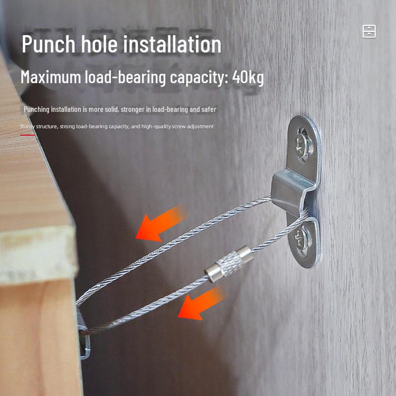 Детская мебель, антиопрокидывающее устройство для крепления телевизора - пряжка из нержавеющей стали и ремень